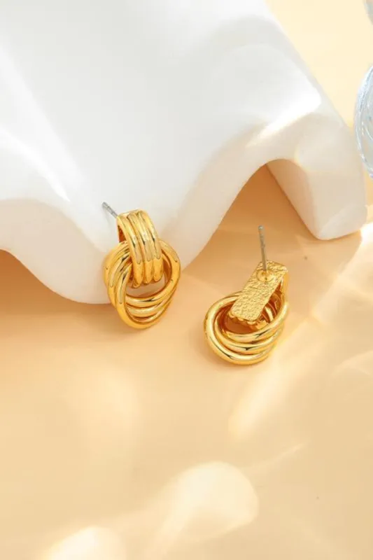 Gold-Plated Knotted Stud Earrings sold by Charming Charlie
