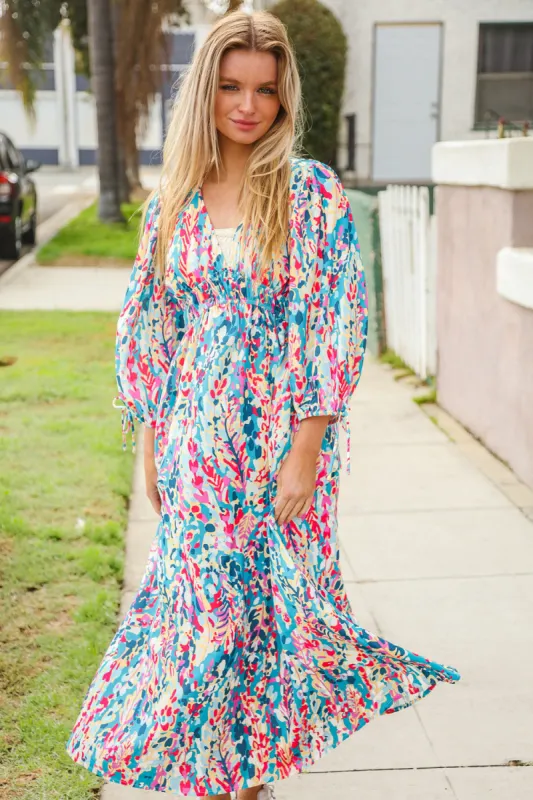 Star Struck Vintage Floral Midi Dress with Side Pockets sold by Charming Charlie