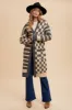 Annie Wear Checkered & Striped Open Front Long Sleeve Cardigan sold by Charming Charlie