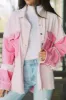 Two-tone Color Exposed Seam Corduroy Shacket sold by Charming Charlie