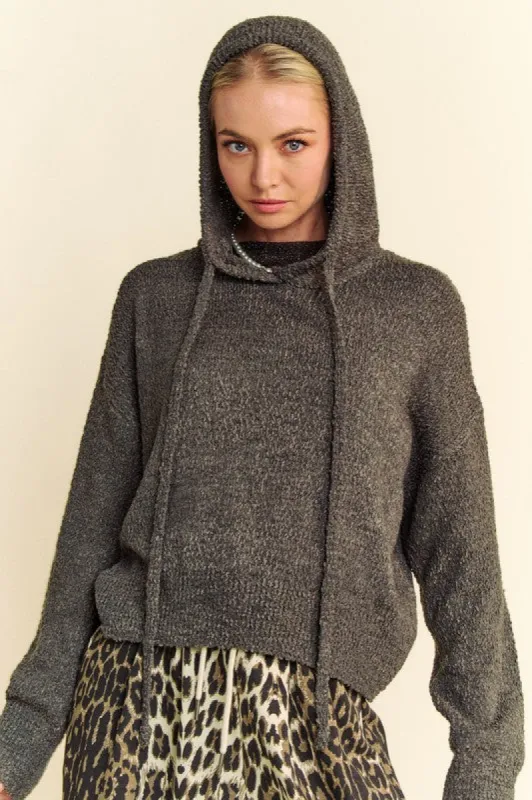 Davi & Dani Drop Shoulder Long Sleeve Hooded Sweater sold by Charming Charlie