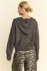 Davi & Dani Drop Shoulder Long Sleeve Hooded Sweater sold by Charming Charlie