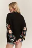 ADORA Full Size Contrast Crochet Open Front Long Sleeve Cardigan Plus Size sold by Charming Charlie