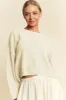 Davi & Dani Diamond Cable Pattern Drop Shoulder Sweater sold by Charming Charlie
