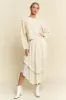 Davi & Dani Diamond Cable Pattern Drop Shoulder Sweater sold by Charming Charlie