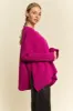 Davi & Dani Ribbed Side Slit V-Neck Sweater sold by Charming Charlie