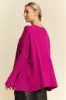 Davi & Dani Ribbed Side Slit V-Neck Sweater sold by Charming Charlie
