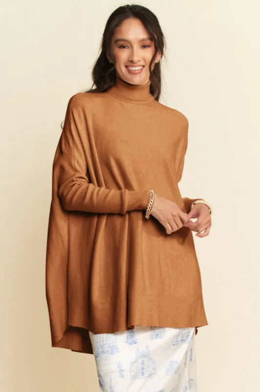 Davi & Dani High-Low Turtleneck Long Sleeve Knit Top sold by Charming Charlie