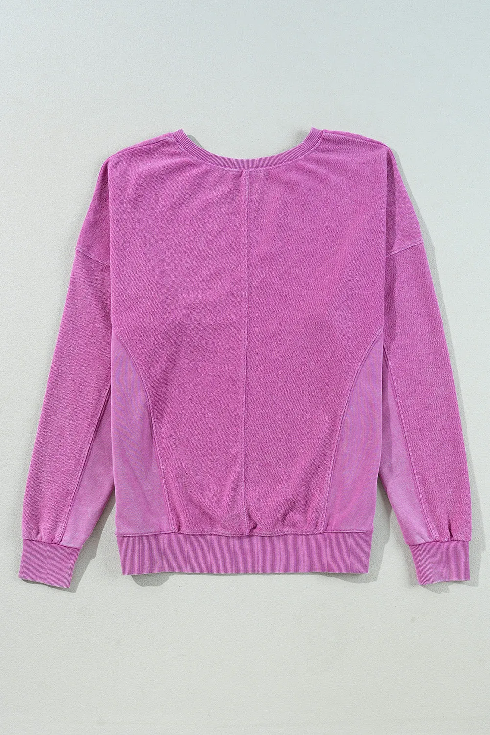 Notched Drop Shoulder Long Sleeve Sweatshirt sold by Charming Charlie product image thumbnail 5