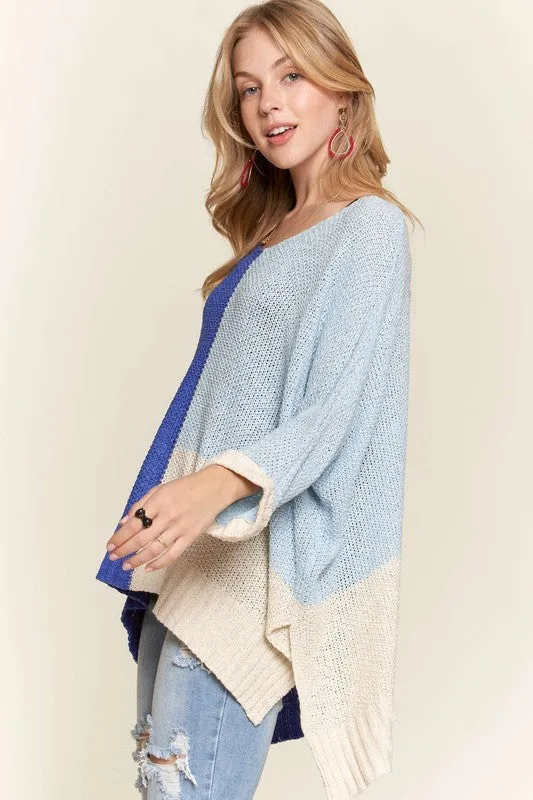 ADORA Side Slit Color Block Long Sleeve Sweater sold by Charming Charlie product image thumbnail 2