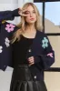 ADORA Flower Button Down Lantern Sleeve Cardigan sold by Charming Charlie
