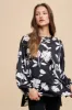 Annie Wear Frill Printed Balloon Sleeve Blouse sold by Charming Charlie