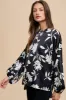 Annie Wear Frill Printed Balloon Sleeve Blouse sold by Charming Charlie