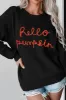 HELLO PUMPKIN Round Neck Long Sleeve Sweater sold by Charming Charlie