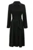 Collared Neck Long Sleeve Midi Shirt Dress sold by Charming Charlie
