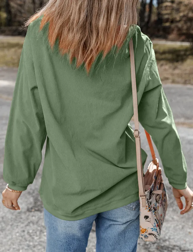 LUCKY Rhinestone Round Neck Long Sleeve Sweatshirt sold by Charming Charlie product image thumbnail 4