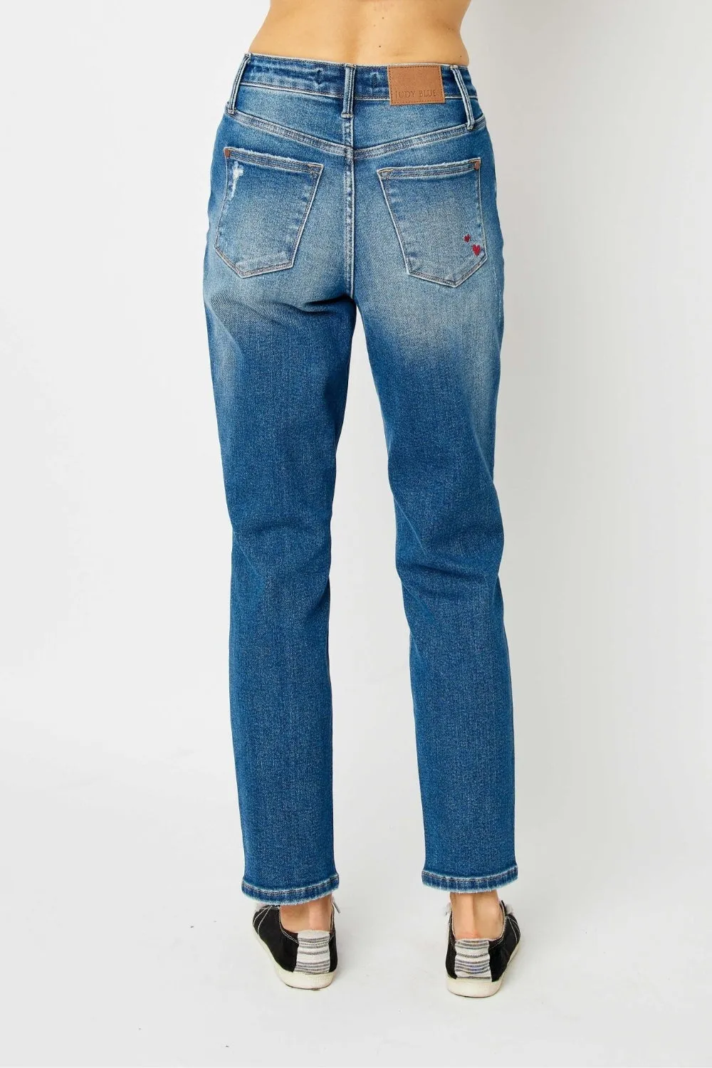 Judy Blue Full Size Distressed Slim Jeans sold by Charming Charlie product image thumbnail 2