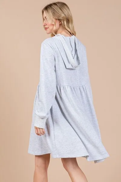 Ces Femme Long Sleeve Hooded Sweatshirt Dress sold by Charming Charlie product image thumbnail 5