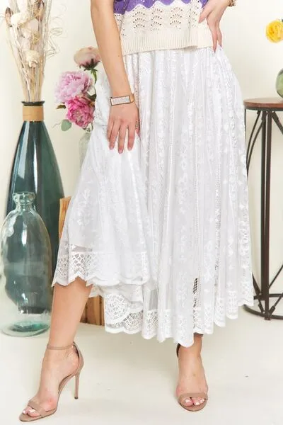 ADORA Elastic Waist Lace Midi Skirt sold by Charming Charlie product image thumbnail 2