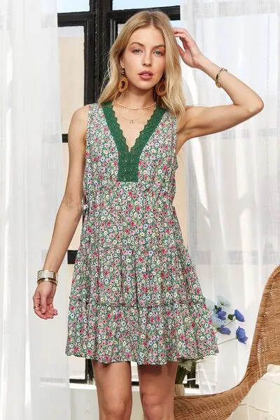 ADORA Lace Detail V-Neck Sleeveless Mini Dress sold by Charming Charlie product image thumbnail 2