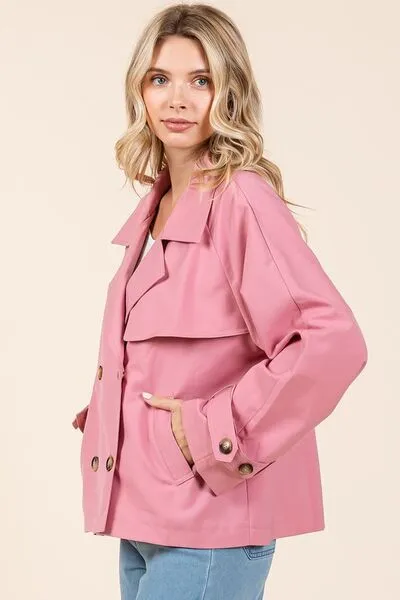 Mittoshop Double Breasted Long Sleeve Trench Coat Jacket sold by Charming Charlie product image thumbnail 5