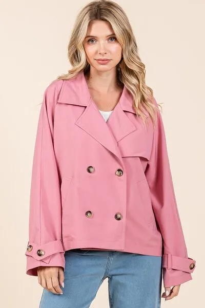 Mittoshop Double Breasted Long Sleeve Trench Coat Jacket sold by Charming Charlie product image thumbnail 4