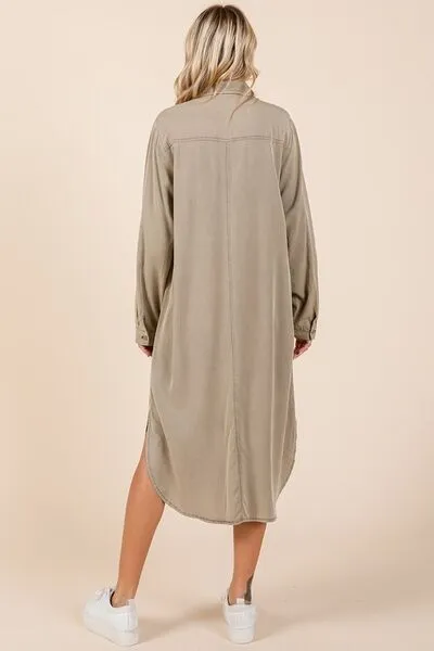 Mittoshop Button Down Long Sleeve Shirt Dress sold by Charming Charlie product image thumbnail 5