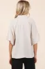 Mittoshop Airflow Short Bubble Sleeve Button Down Shirt sold by Charming Charlie