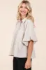 Mittoshop Airflow Short Bubble Sleeve Button Down Shirt sold by Charming Charlie
