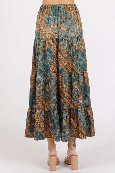 Mittoshop Paisley Patchwork Print Satin Maxi Skirt sold by Charming Charlie product image thumbnail 3