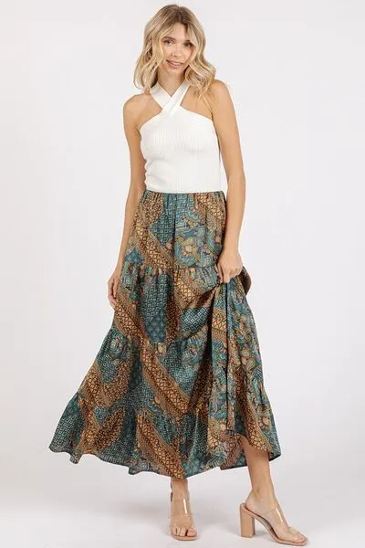 Mittoshop Paisley Patchwork Print Satin Maxi Skirt sold by Charming Charlie product image thumbnail 4