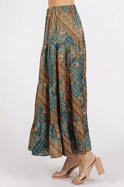 Mittoshop Paisley Patchwork Print Satin Maxi Skirt sold by Charming Charlie product image thumbnail 2