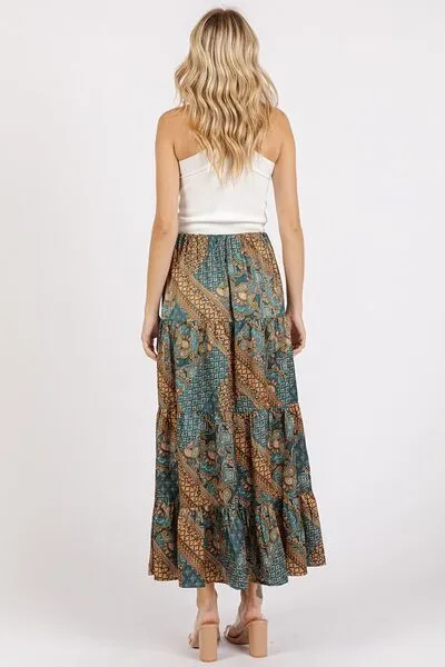 Mittoshop Paisley Patchwork Print Satin Maxi Skirt sold by Charming Charlie product image thumbnail 5