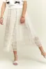 ADORA Elastic Waist Layered Mesh Midi Skirt sold by Charming Charlie