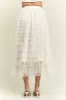 ADORA Elastic Waist Layered Mesh Midi Skirt sold by Charming Charlie