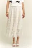 ADORA Elastic Waist Layered Mesh Midi Skirt sold by Charming Charlie