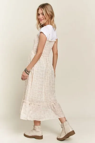 ADORA Smocked Floral Ruffled Hem Cami Dress sold by Charming Charlie product image thumbnail 4