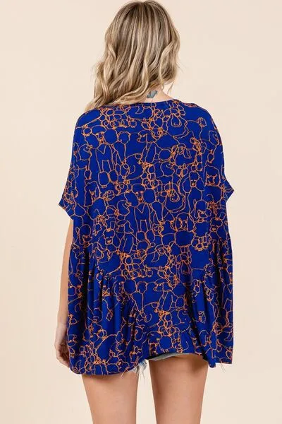 Mittoshop Abstract Print Round Neck Short Sleeve Top sold by Charming Charlie product image thumbnail 5