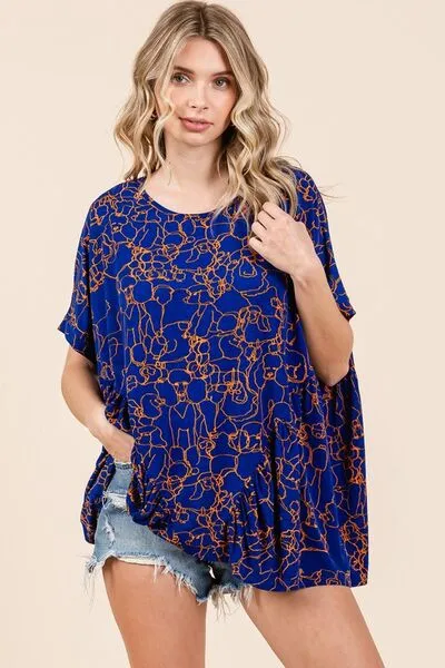 Mittoshop Abstract Print Round Neck Short Sleeve Top sold by Charming Charlie product image thumbnail 2
