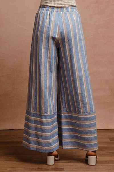 BiBi Striped Wide Leg Pants with Pockets sold by Charming Charlie product image thumbnail 2