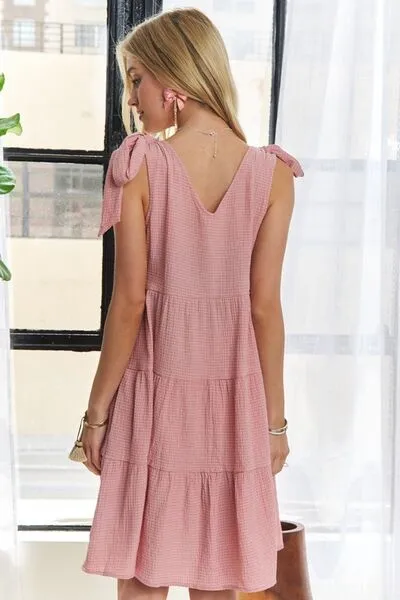 ADORA V-Neck Tie Shoulder Dress sold by Charming Charlie product image thumbnail 3