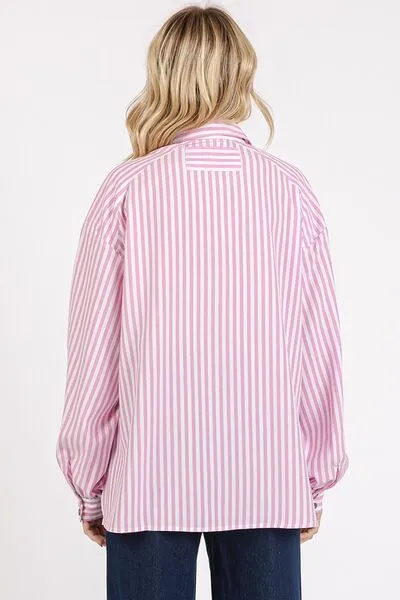 Mittoshop Button Down Striped Long Sleeve Shirt sold by Charming Charlie product image thumbnail 2