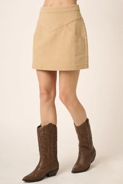 Mittoshop Zipper Back Twill Mini Skirt sold by Charming Charlie product image thumbnail 3