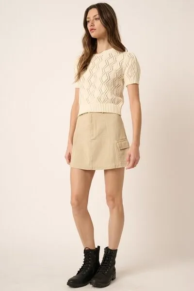 Mittoshop Cargo Mini Skirt with Side Pockets sold by Charming Charlie product image thumbnail 5