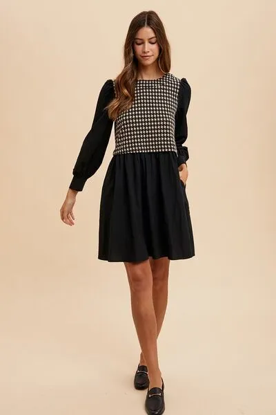 Annie Wear Tie Back Plaid Round Neck Mini Dress sold by Charming Charlie product image thumbnail 5