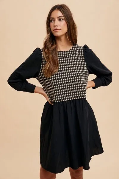 Annie Wear Tie Back Plaid Round Neck Mini Dress sold by Charming Charlie product image thumbnail 4
