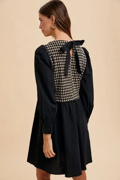 Annie Wear Tie Back Plaid Round Neck Mini Dress sold by Charming Charlie product image thumbnail 3