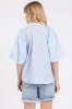 Mittoshop Button Down Striped Puff Sleeve Shirt sold by Charming Charlie