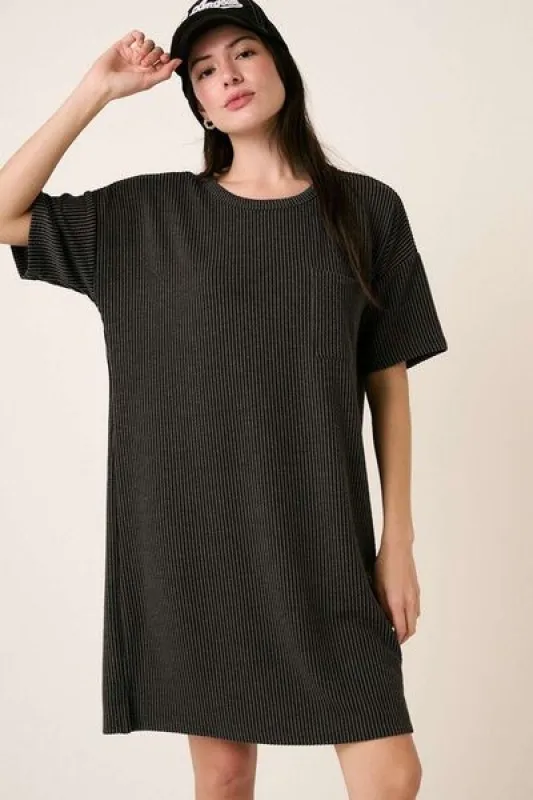 Mittoshop Urban Rib Knit Short Sleeve Tee Dress sold by Charming Charlie