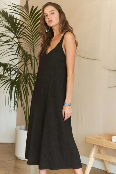 ADORA Black Textured Wide-Leg Jumpsuit sold by Charming Charlie product image thumbnail 4